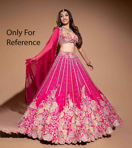 Lehenga Choli traditionnel indien pakistanais en satin pour l'été, coupe évasée de 3,5 mètres, séchage rapide, protection solaire pour Diwali et mariages - Product Image 1
