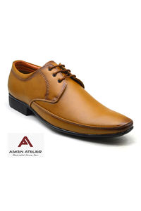 Chaussures habillées classiques pour hommes en cuir véritable à bout pointu, à lacets, antidérapantes, pour affaires - Product Image 5