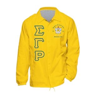 Chaqueta con Cremallera de Nailon Sigma Gamma Rho, Cortavientos Forrado para Hermandad Griega, Personalizado con Impresión, Ropa Deportiva Ligera Informal - Product Image 1