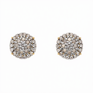 0.50 Ct Natural Round Diamond Cluster <b>Stud</b> <b>Earrings</b> 10k Yellow Gold <b>Fine</b> Jewelry for Women - Product Image 4