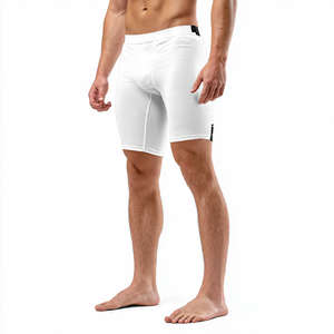 Men's Casual Fitness Base <b>Layer</b> Compression Shorts Leggings Front Logo Quick Dry Sports Tight Stretch Solid High Quality - Product Image 3