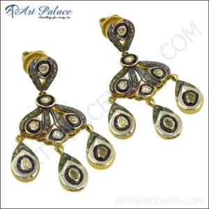 Art Palace Women's 22k Gold Plated <b>Chandelier</b> Earrings With Crystal Rhinestone Water Drop Vintage Wedding Jewelry - Product Image 3