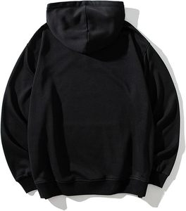 เสื้อฮู้ดดี้สำหรับผู้ชาย เสื้อฮู้ดดี้สีพื้นแบบลำลอง เสื้อฮู้ดดี้แบบสวมหัว แขนยาว ทรงหลวม มีกระเป๋าแบบคิงก้า - Product Image 2