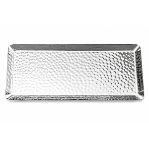 Plateau de service rectangulaire en acier inoxydable avec poignées en corde torsadée pour hôtel, restaurant, traiteur et buffet de mariage - Product Image 4