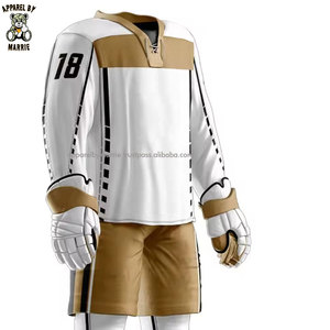 Uniforme de hockey sur glace de qualité professionnelle comprenant un maillot et un short en matériau respirant et léger - Product Image 4