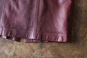 Jupes en cuir d'agneau véritable pour femmes avec technique de broderie, respirantes et taille naturelle - Product Image 3