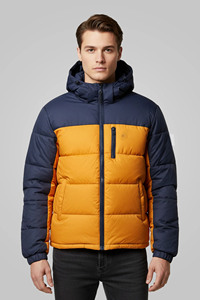 Blouson matelassé blanc à capuche pour femme, léger, coupe-vent, fermeture éclair sur le devant, manteau d'hiver décontracté, couleur unie, coupe ajustée, polyester, polaire - Product Image 3