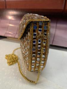 Mirror <b>Sequin</b> Mini Bag Semi Circle Crossbody Purse Chain <b>Handbag</b> for Party Evening - Product Image 3
