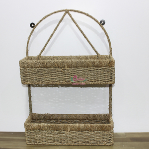 Étagère de porte-revues en jonc de mer de haute qualité, artisanat de matières premières tissées à la main pour la décoration intérieure - Product Image 2