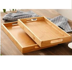 Plateau de service en bois arrondi pour la décoration de table de café, plateau à dessert, plateau pour hôtels et restaurants, aspect royal - Product Image 4