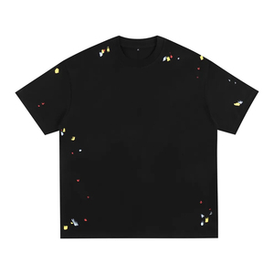 T-shirt de luxe en coton épais uni, unisexe, personnalisable avec logo, coupe oversize pour hommes et femmes – Meilleure vente - Product Image 4