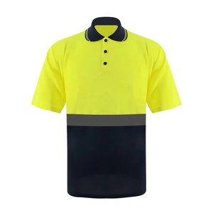 Polo de Seguridad de Alta Visibilidad para Hombre, Reflectante, Impermeable, Transpirable, de Poliéster, de Manga Corta, para Construcción - Product Image 1
