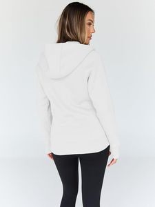 Sweat à capuche zippé pour femme, style streetwear décontracté pour l'hiver, avec logo frontal, prix abordable, vente en gros, meilleure mode hivernale - Product Image 2