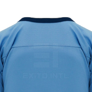 Camiseta de Hockey sobre Hielo Personalizada al por Mayor, Absorbente de Humedad, 100% Poliéster, Cuello en V, Uniforme de Equipo OEM, Manga Larga, para Hombre, Joven y Adulto, Color Azul Cielo - Product Image 6