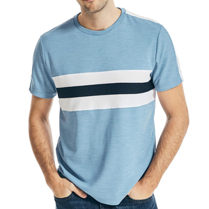 T-shirt pour homme tendance fabriqué au Pakistan, polyester/coton de haute qualité, vêtement décontracté, manches régulières, col rond, évacuation de l'humidité - Product Image 6