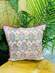 2026 Premium Handmade Block Print <b>Pillow</b> Cover Handmade Boho Cotton Cushion with Piping <b>Throw</b> <b>Pillow</b> Covers - Product Image 2