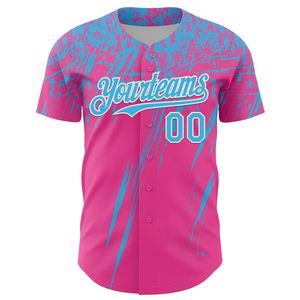 Maillot de baseball sublimé OEM, entièrement boutonné, 100 % coton biologique, manches courtes, antibactérien, logo frontal, toutes saisons, tenue d'équipe - Product Image 2