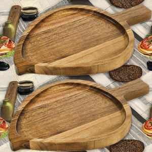 Modern Design Wood Food Fruit & <b>Snack</b> <b>Trays</b> Non-Toxic Eco-Friendly Durable Rectangle Shape 5-Piece Set for Party Use - Product Image 3