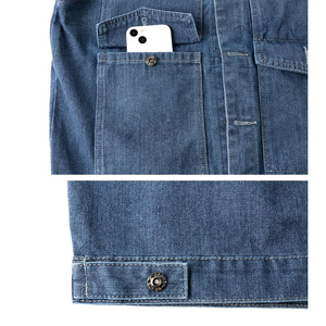 Men's Summer Vintage Streetwear Blue Denim <b>Vest</b> Jacket Breathable Quick Dry Casual Button Turn-down Collar Sleeveless - Product Image 5