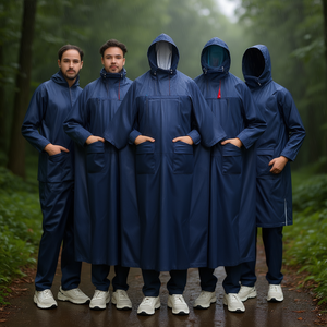 Size XL XXL XXXL Single-person Rainwear Waterproof Lightweight Durable Polyester PVC Thick Oxford Cloth Outdoor Hiking Camping - Product Image 1