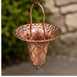 Cadena de Lluvia de Cobre con Cubo Colgante, Decoración de Jardín para Exteriores, Estilo Simple - Product Image 6