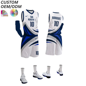 Ensemble de maillots de basket-ball respirants personnalisés 100% polyester, uniforme sportif d'équipe, support OEM ODM pour la vente en gros de vêtements - Product Image 4
