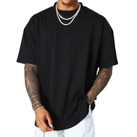 T-shirt noir uni personnalisé pour homme, manches courtes, 100% coton, coupe décontractée, 240g, haute qualité, vente en gros