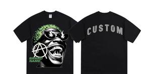 Camiseta Gráfica Corta Oversize de Streetwear para Hombre, Personalizada con Impresión DTG y Pedrería, Lavado Ácido, 100% Algodón - Product Image 6