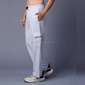 Custom Winter Printed Logo Lightweight <b>Waterproof</b> <b>Breathable</b> Elastic Waist Men's Cargo <b>Trouser</b> Casual Loose Fit Polyester Cotton - Product Image 3