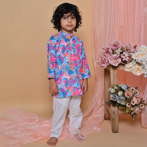 Ensemble Kurta pour enfants en coton respirant de qualité supérieure, idéal pour les festivals d'été et les fêtes, disponible au prix de gros - Product Image 5