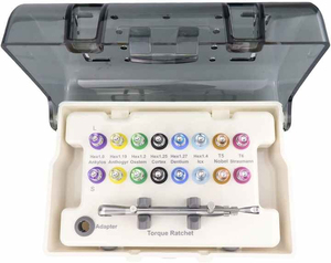 Universal Prosthetic 16-Piece Stainless Steel Manual Class II Dental Implant Surgical Kit CE Certified Colorful <b>Torque</b> Wrench - Product Image 6