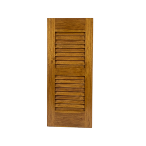 Portes à persiennes en bois massif de style ferme moderne avec ouverture latérale fonctionnelle et surface en bois fini durable - Product Image 1