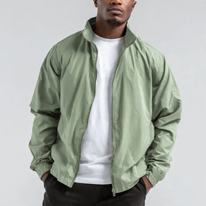Wholesale Men's Customized Quilted Eco-Friendly <b>Canvas</b> Rain Jacket Windproof Waterproof Breathable Zipper Closure High Jacket - Product Image 5