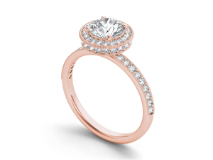 Anillo Solitario de Oro Sólido de 14K con Diamante Cultivado en Laboratorio de 1 Quilate, Corte Brillante Redondo, VS VVS EF, con Detalle Milgrain, para Uso Diario y Bodas - Product Image 6