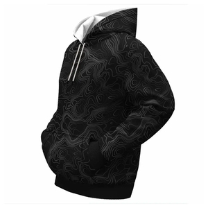 Men Digital Sublimation <b>Fleece</b> 100% Polyester Eco-Friendly Breathable <b>Thermal</b> Long Sleeve Winter Pullover Hoodie OEM Custom - Product Image 3