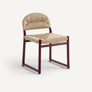 Silla de Comedor de Ratán Hecha a Mano con Respaldo de Caña Natural Duradera y Patas de Madera de Roble, Diseño Moderno por NAM HAI - Product Image 1