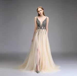Vestidos de Fiesta para Mujer con Cuello en V, Brillantes, Entrega Rápida - Product Image 3