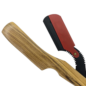 Professional <b>Straight</b> Edge <b>Razor</b> Premium Stainless Steel Blade Wood Handle Barber Shaving <b>Razors</b> for Men Home Salon Grooming Use - Product Image 3