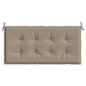 Coussin de banc de jardin extérieur en tissu Oxford taupe 39,4 x 19,7 x 1,6 po - Product Image 4
