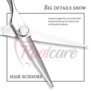 Ciseaux de coiffure professionnels en acier inoxydable, lame tranchante, pour droitiers, manche long, usage en salon, ciseaux de barbier - Product Image 4