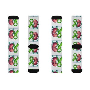 Calcetines Deportivos con Diseño de Células Rojas y Cinta Verde, Transpirables y de Secado Rápido para Adultos, para Yoga, Running, Poliéster/Nailon - Product Image 3