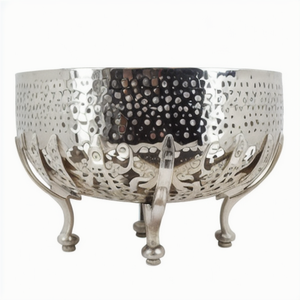 Nouveaux bols métalliques de grande taille en argent et finition dorée pour la cuisine et la décoration de table - Product Image 6