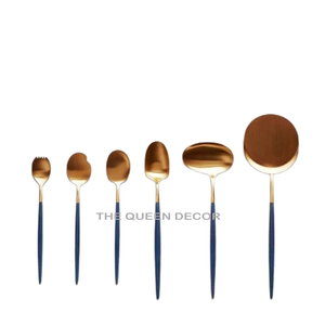 Luxury Flatware Brass Metal Sets Of 5 Piece Golden Antique Finished Cutlery Dinnerware Hot Selling Highest - Product Image 6