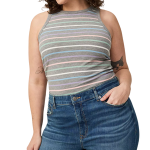 เสื้อกล้ามคอกลมลำลองสำหรับผู้หญิงไซส์ใหญ่ ผ้าเจอร์ซีย์เนื้อนุ่มพิเศษ - Product Image 2