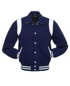 Chaqueta Varsity para Mujer, Color Negro Sólido con Ribete Naranja en Contraste, Manga Larga, Cierre de Botones, Cuello Camisero, Poliéster, Ropa de Otoño - Product Image 2
