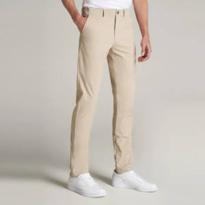 Pantalon Homme Sur Mesure de Haute Qualité, Coupe Slim, Effet Délavé, Extensible, 100% Coton, Tissu Côtelé Imperméable avec Cordon de Serrage, Idéal Printemps - Product Image 3