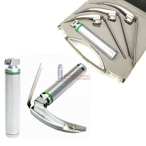 Ensemble LED VET Combo à succès pour l'intubation d'urgence en anesthésie : Laryngoscope avec 3 lames Macintosh et 3 lames Miller en acier inoxydable - Product Image 3