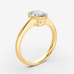 Classic Oval Solitaire <b>Ring</b> in 18K Rose Gold Bezel Setting <b>Engagement</b> <b>Ring</b> Wedding Women IGI Certified Anniversary Gift Jewelry - Product Image 6