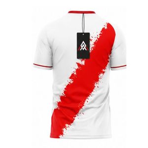 เสื้อฟุตบอลสีขาว แขนสั้น ระบายอากาศได้ดี ผลิตจากโพลีเอสเตอร์ รับสกรีนโลโก้ คุณภาพสูง งานปักสวยงาม ทรงปกติ ใส่ได้ทุกฤดู - Product Image 5