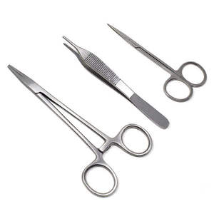 Kit de 3 pinces à suture, porte-aiguilles, ciseaux à iris – Outils de retrait de sutures en gros par Dentavex - Product Image 1